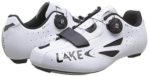 Lake CX218-x, Unisex Adulto, Zapatillas de Ciclismo, L3013085, Color Blanco, 39 EU