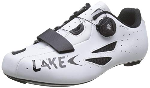 Lake CX218-x, Unisex Adulto, Zapatillas de Ciclismo, L3013096, Color Blanco, 44.5 EU