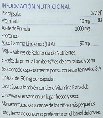 Lamberts Aceite de Prímula 1000mg - 90 Cápsulas