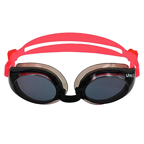 LANE4 Gafas de Natación Goggles de Entrenamiento Hidrodinámicas Antiniebla Protección UV Anti-Rotura para Adultos Hombre y Mujer #36055 (Rojo)