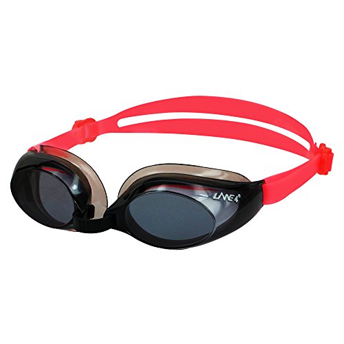LANE4 Gafas de Natación Goggles de Entrenamiento Hidrodinámicas Antiniebla Protección UV Anti-Rotura para Adultos Hombre y Mujer #36055 (Rojo)