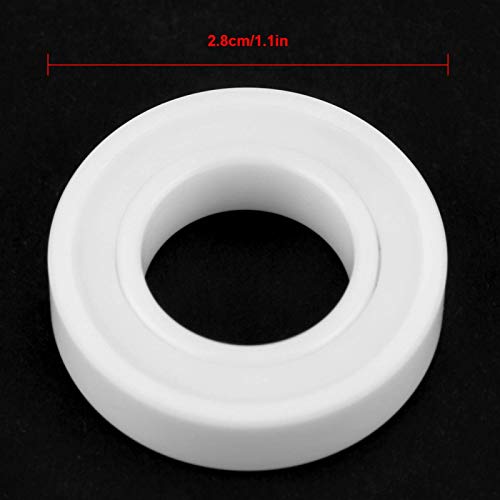 LANTRO JS - Rodamiento de bolas 15x28x7mm Rodamiento de bolas de cerámica blanco en miniatura 6902-2RS Rodamiento de cerámica de circonio sellado ZrO2