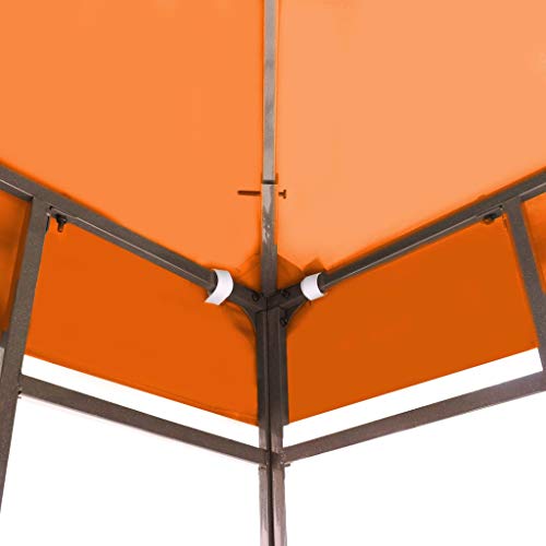 Lasamot Gazebo Top Cover, Gazebo Top Cover Gazebo Canopy Repuesto Top Tier Patio Canopy Cover 0.68lb / m² 3x3 m Naranja