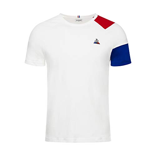 Le Coq Sportif ESS tee SS N°1 Camiseta, Hombre, n.o.w/p.Rouge/n.o.w/Cobalt, XS
