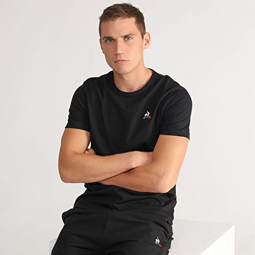 Le Coq Sportif ESS tee SS N°2 Camiseta, Hombre, Black, L