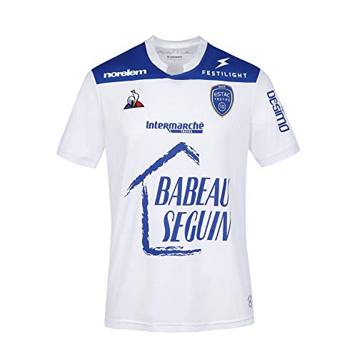 Le Coq Sportif ESTAC Maillot Match EXT SS M Camiseta de Manga Corta, Hombre, New Optical White