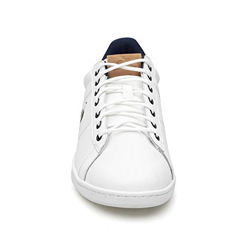 Le Coq Sportif Master Court Waxy, Zapatillas Deportivas Hombre, Optical White/Dark Navy, 45 EU