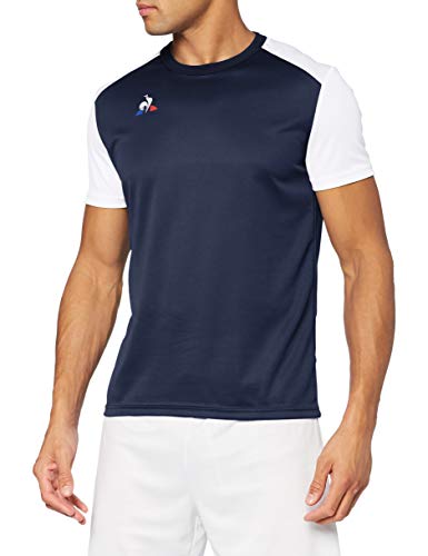 Le Coq Sportif N°8 Maillot Match Camiseta de Manga Corta, Hombre, Blue/New Optical, 2XL