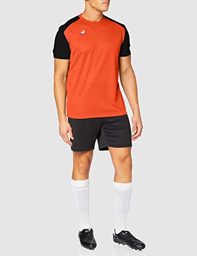 Le Coq Sportif N°8 Maillot Match MC Camiseta de Manga Corta, Hombre, Orange/Black, 4XL