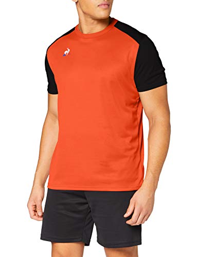 Le Coq Sportif N°8 Maillot Match MC Camiseta de Manga Corta, Hombre, Orange/Black, 4XL