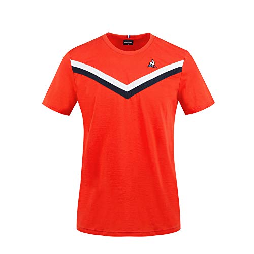 Le Coq Sportif Tri tee SS N°6 M Camiseta de Manga Corta, Hombre, Orange, L