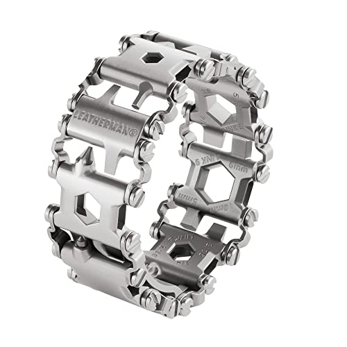 Leatherman Tread Metric - Pulsera multiusos con 29 herramientas incluyendo destornilladores, llaves hexagonales e inglesas, herramienta de bricolaje hecha en EE.UU., acero inoxidable