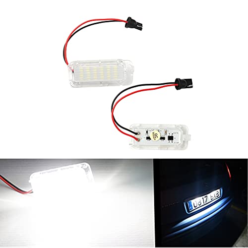 LEDFEWAG 2 piezas LEd Luces de matrícula para coche Compatible para Focus 5D(09-) /Mondeo (08-)/ Ford Fiseta(09-) etc.