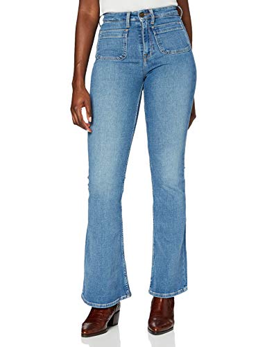 Lee Breese Patch Pocket Vaqueros, Blue Aged, 31W / 33L para Mujer