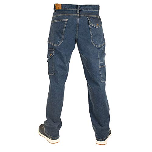 Lee Cooper LCPNT239_LIBL2_32 Pantalones, Ropa de Seguridad del Carpintero Stretch Denim Jeans Pantalones de Trabajo, Azul Claro, Tamaño 32"" Cintura Regular 31"" Pierna"