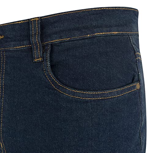 Lee Cooper, Ropa para hombre de seguridad en el trabajo de estiramiento de 5 bolsillos Denim Jeans Pantalones, Azul marino, Tamaño 34" cortocircuito de la cintura 29" Pierna, armada, breve 34w (LCPNT219_NW30L_34)