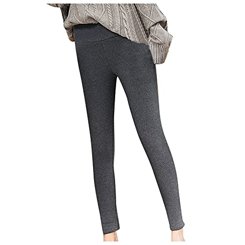 Leggings Térmicos Mujer Invierno Leggings Cintura Alta con Forro Polar Grueso Elásticos Forrado de Terciopelo Leggins Grueso Calientes Bragas Térmicos Pantalones Hacer Deporte Yoga y Al Aire Libre