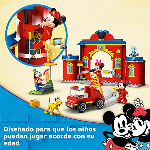 LEGO 10776 Mickey and Friends Parque y Camión Bomberos Juguete de Mickey y Sus Amigos, Mickey Mouse Juguete para Niños 4 años