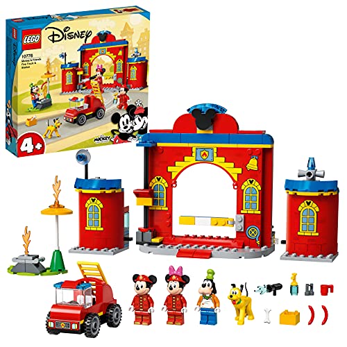 LEGO 10776 Mickey and Friends Parque y Camión Bomberos Juguete de Mickey y Sus Amigos, Mickey Mouse Juguete para Niños 4 años