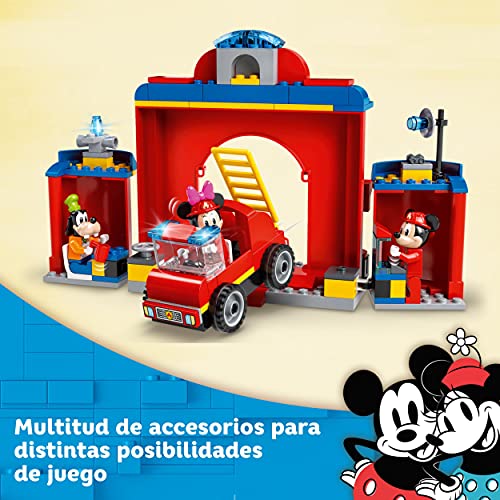 LEGO 10776 Mickey and Friends Parque y Camión Bomberos Juguete de Mickey y Sus Amigos, Mickey Mouse Juguete para Niños 4 años
