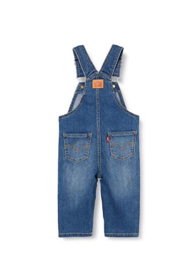 Levi's Kids Lvb Logo Tape Denim Overalls Mono Hometown Blue para Bebé-Niños