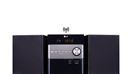 LG CM1560 - Microcadena (10 W, Bluetooth 4.0, USB), color negro