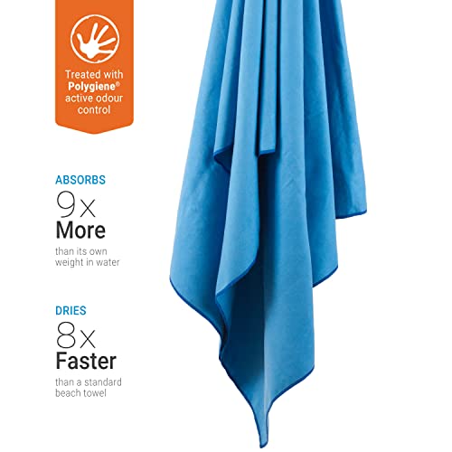 Lifeventure Giant (Blue) SoftFibre Advance Trek Towel, Unisex-Adult