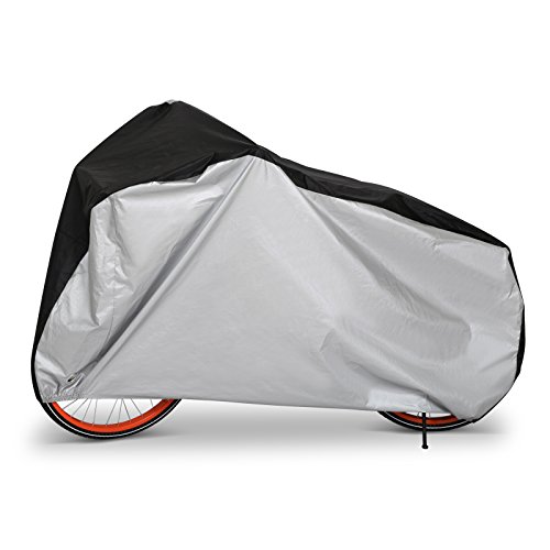 Funda Bicicleta Exterior Impermeable de Tejido 190T, Protección de Lluvia  Viento y Polvo, 200x110x70 cm, Negro