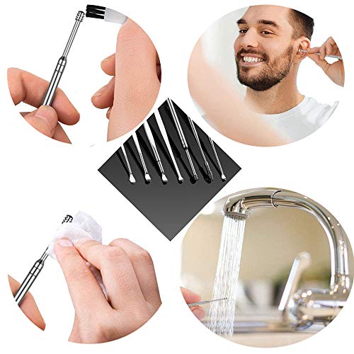 Limpiador de Oídos, 6 peças Kit de limpieza para Oídos, Acero Inoxidable ear Cleaner Cuchara, Herramientas de limpieza de Oídos, con Caja de Almacenamiento, para Adolescentes y Adultos