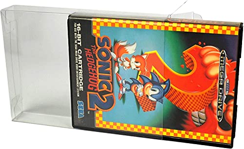 Link-e : 10 X Funda Protectora de Plastico para Caja de Juegos Compatible con SEGA Megadrive/Genesis y la Consola Master System