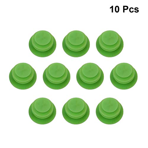 LIOOBO 10pcs Mountain Bike End Caps MTB Road Bicycle Handlebar End Plugs Plastic PVC Handlebar End stoppers(Green)