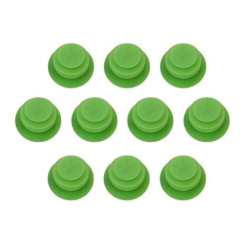 LIOOBO 10pcs Mountain Bike End Caps MTB Road Bicycle Handlebar End Plugs Plastic PVC Handlebar End stoppers(Green)