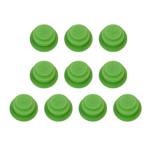 LIOOBO 10pcs Mountain Bike End Caps MTB Road Bicycle Handlebar End Plugs Plastic PVC Handlebar End stoppers(Green)