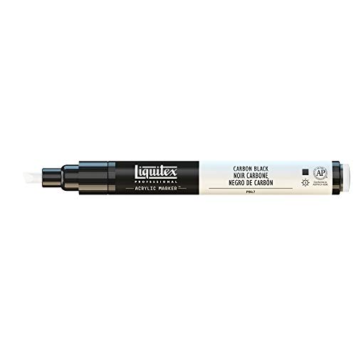 Liquitex Rotulador de Pintura acrílica, Punta Fina, Negro de carbón, 2-4 mm