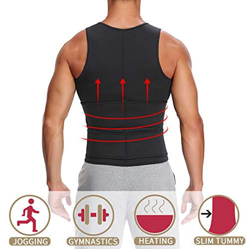 Litthing Chaleco Sauna para Hombre Fajas Deportivas Chaleco Sudoracion Camiseta Térmica Muscular Vest para Deporte Fitness