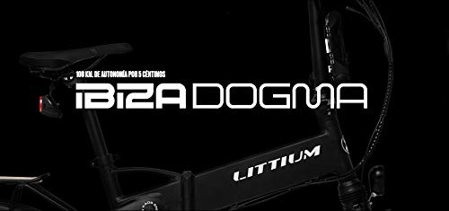 Littium Bicicleta eléctrica Ibiza Dogma 03 10.4A , Adultos Unisex, Negra, Plegable