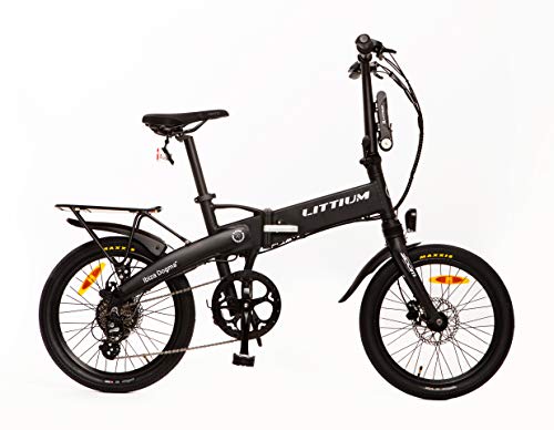 Littium Bicicleta eléctrica Ibiza Dogma 03 10.4A , Adultos Unisex, Negra, Plegable