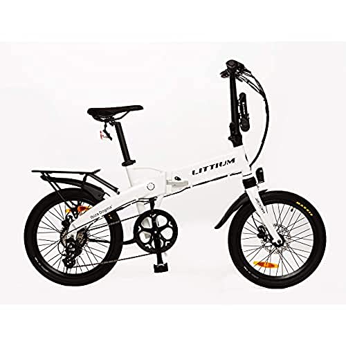 Littium Bicicleta eléctrica Ibiza Dogma 03 14A Blanca, Adultos Unisex, White, Plegable
