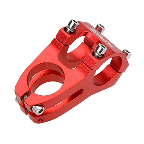 Lixada - Acople de Manillar MTB de 31,8 mm de aleación de Aluminio + Manillar Plano de 780 mm anodizado para Bicicleta de montaña, Nero(Set manubrio) (Rojo(Juego de Manillar))