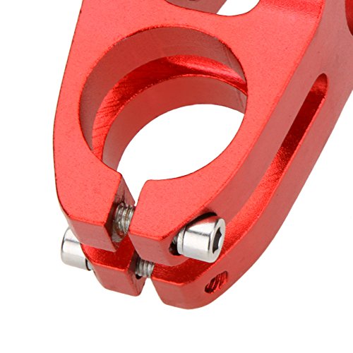 Lixada - Acople de Manillar MTB de 31,8 mm de aleación de Aluminio + Manillar Plano de 780 mm anodizado para Bicicleta de montaña, Nero(Set manubrio) (Rojo(Juego de Manillar))