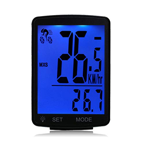 Lixada Impermeable Bicicleta Computadora Inalámbrico LCD Pantalla Multifuncional Velocímetro Odómetro Montar 2.8 Pulgadas