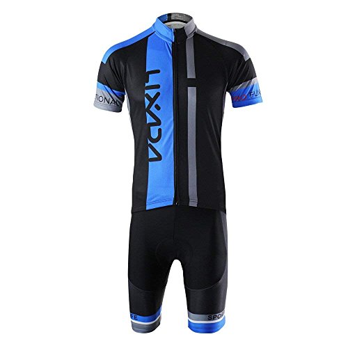 Lixada Maillots de Ciclismo Hombres Camiseta y Pantalones Cortos de Ciclismo Conjunto de Ropa Para Ciclismo Al Aire Libre