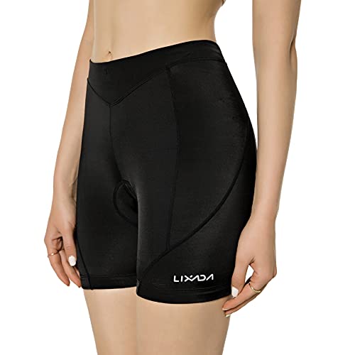 Lixada Pantalones Cortos Ciclismo Mujer Gel 3D Acolchado Ropa Interior Transpirables para Ciclismo Deporte al Aire Libre