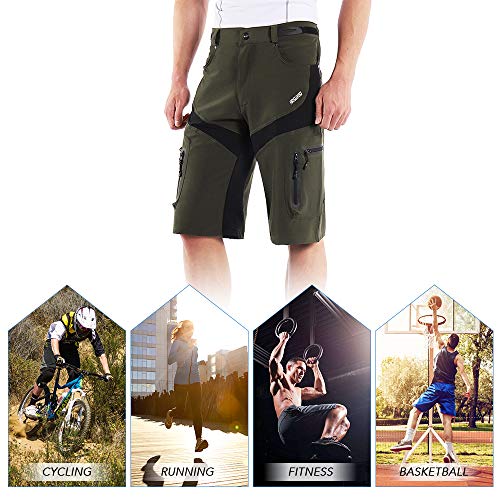 Lixada Pantalones Cortos de Ciclismo Hombres Tipo Casual para Ciclismo Running Fitness Deportes al Aire Libre