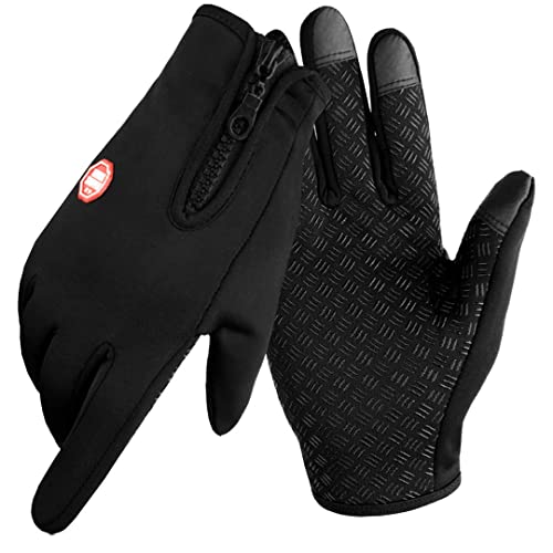 LLHH Guantes De Invierno Guantes Ciclismo Invierno Antideslizantes Y Impermeable Guantes De Pantalla Táctil Guantes para Frio Extremo Ideal para Ciclismo, Senderismo, (Size:M)