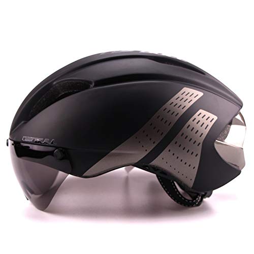 lliang Casco Bicicleta Aero Gafas Bicicleta Casco de Carretera Bicicleta Deportes Seguridad en Molde Casco Montar Hombres contrarreloj Ciclismo Casco