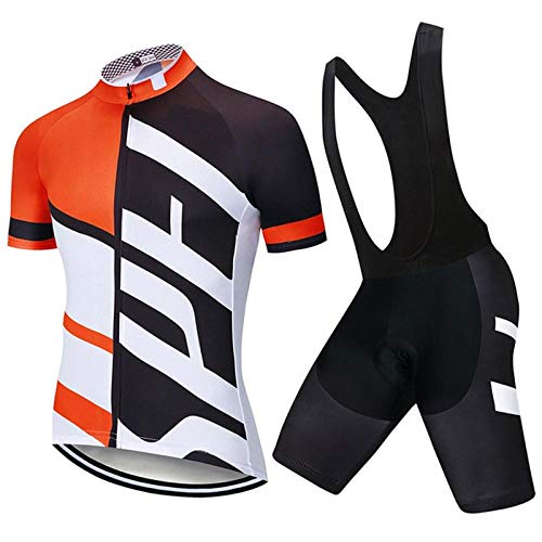 LLYY Traje de Ciclismo para Hombre de Equipos Ciclismo Ropa，Ropa de Ciclismo 20D Gel Pad Shorts Bike Jersey Set Ropa para hombre-A13_L