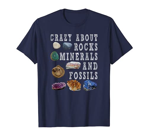 Locos por las rocas Minerales Fósiles Profesor Estudiante Camiseta