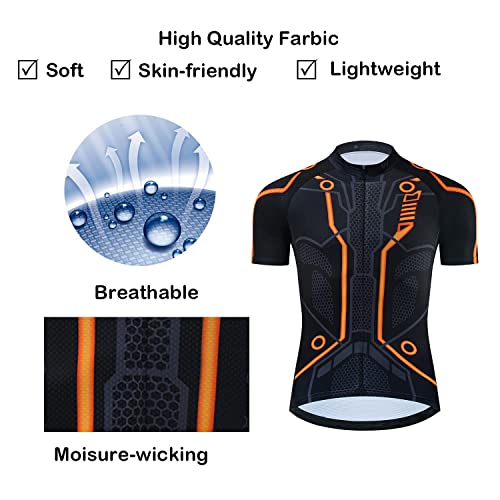 logas Hombres Ciclismo Traje de manga corta Ciclismo Jersey Mens Mtb Top y acolchado Bib Shorts Ciclismo Sets para hombres