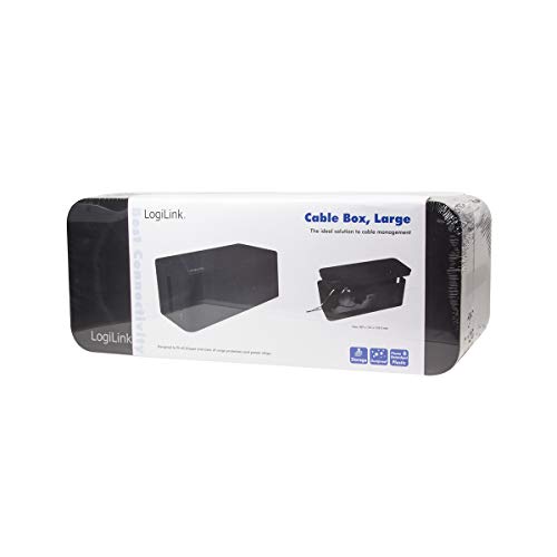 LogiLink KAB0062 organizador de cables Cable box Negro 1 pieza(s) - Organizadores de cables (Cable box, Negro, De plástico, 135 mm, 400 mm, 160 mm)